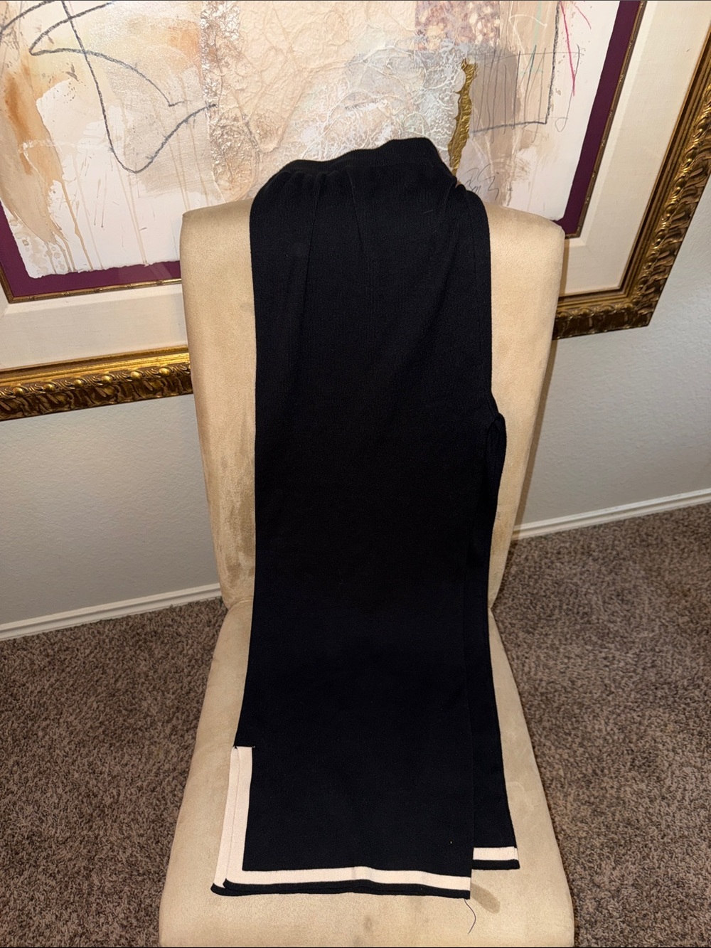 Amazon Black Sweater Set with Cream Trim - Picture 7 of 7